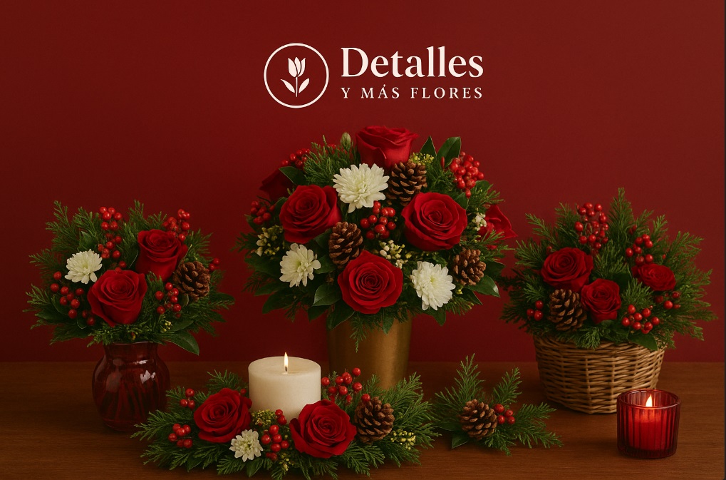 “Haz que esta Navidad florezca con amor ❤️🌹”