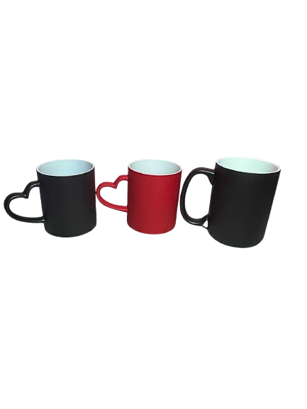 Taza Mágica Corazón 11 OZ Negro